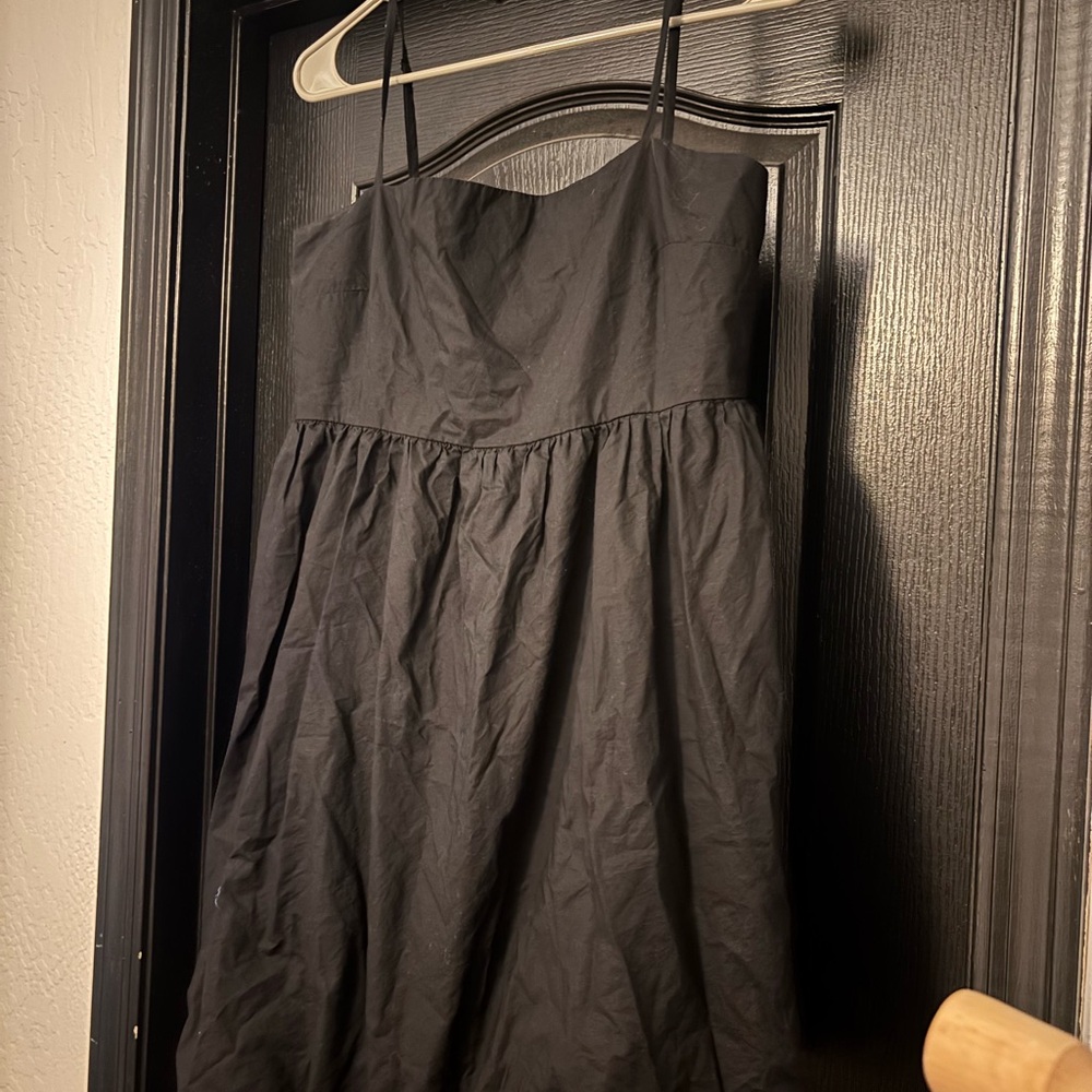 American Eagle Outfitters Black Mini Puff Dress